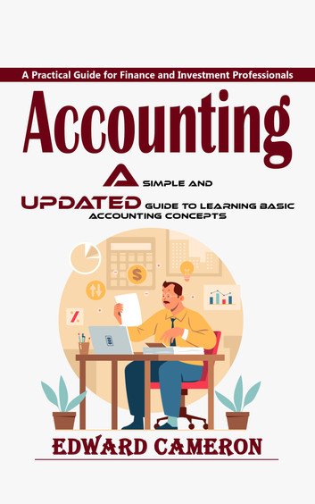 Laptop showing free accounting course on screen with notepad and pen beside it