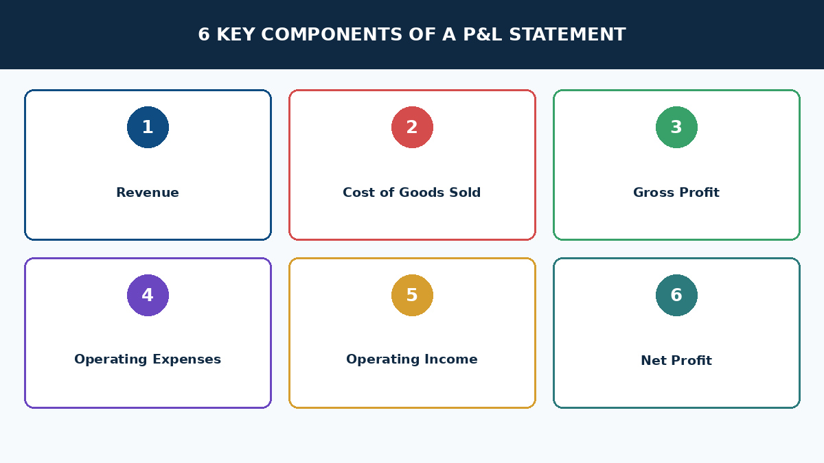 Profit and loss statement components revenue cost of goods sold gross profit