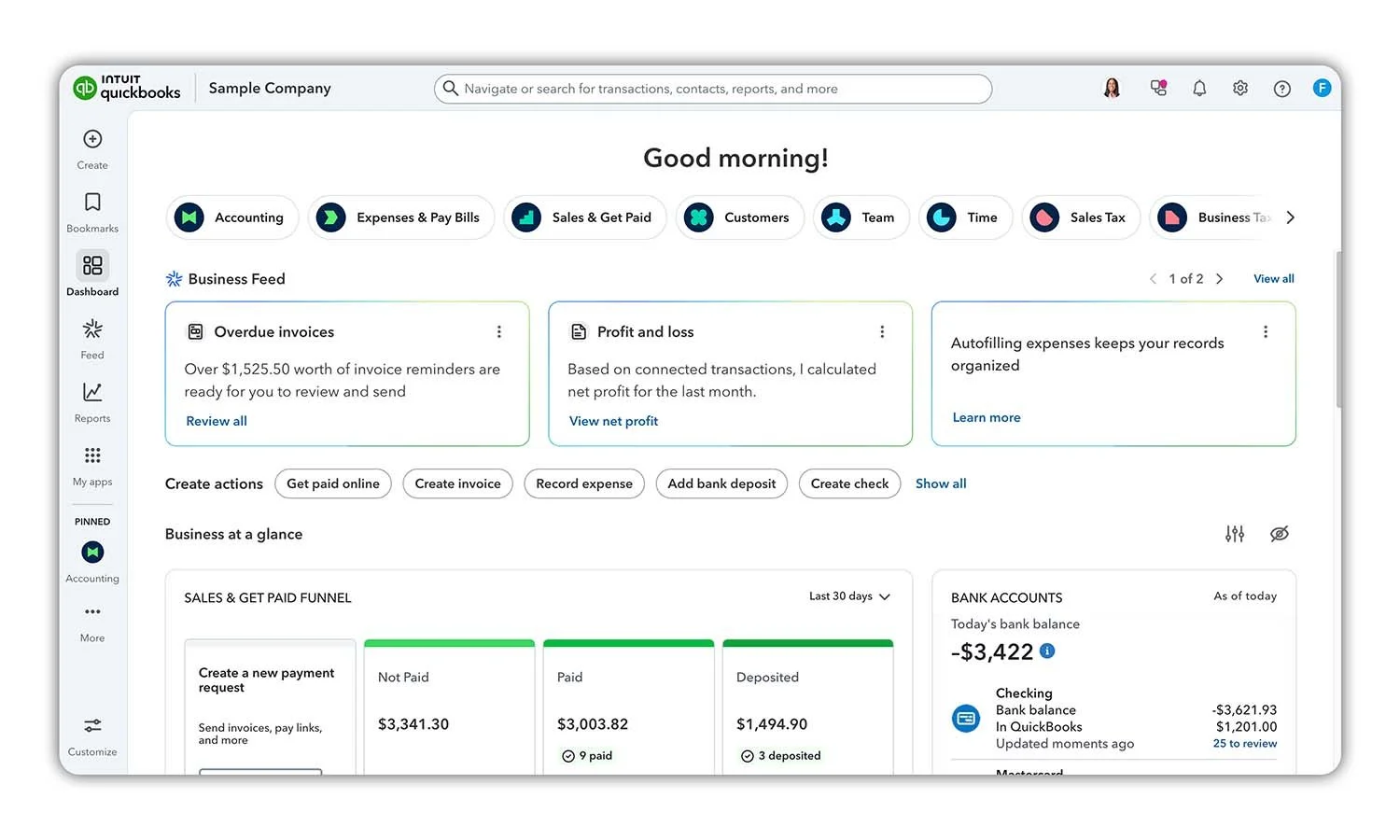 Setting up a new company profile in QuickBooks